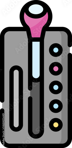 gearshift illustration on a white background     
