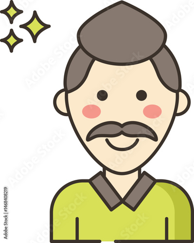 hairstyling illustration on a white background     