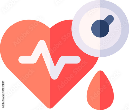 hypertension illustration on a white background    