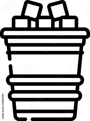 ice bucket illustration on a white background     