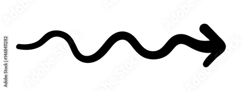 Handwritten snake arrow