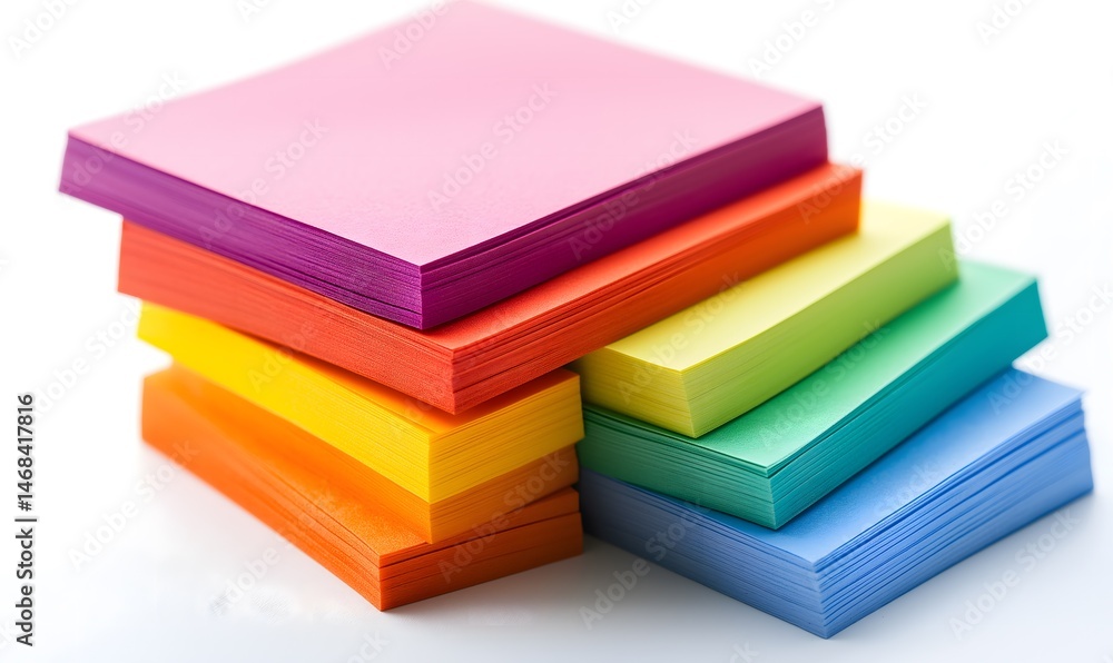 Colorful Stack of Sticky Notes