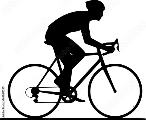 silhouette of a cyclist
