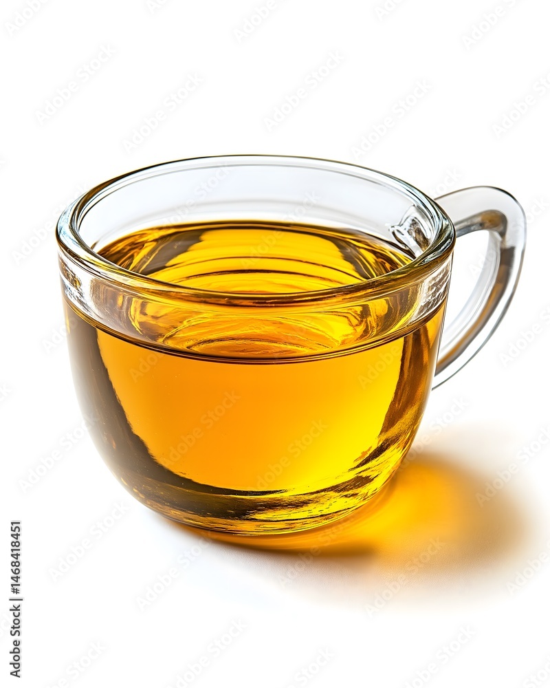 Golden Oil in a Glass Cup