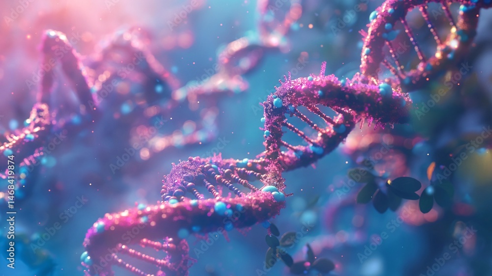 DNA Double Helix Artistic Representation