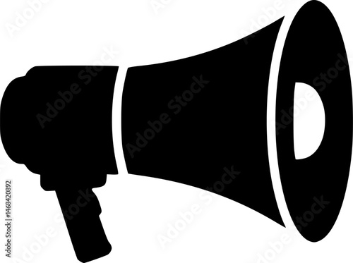 A hand drawn icon of loudspeaker
