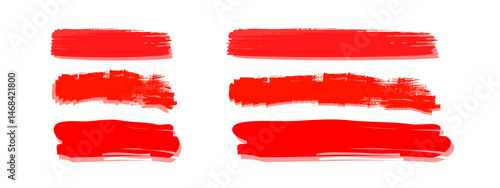 highlighter white background. set of paper banners. Red highlighters.  element vector