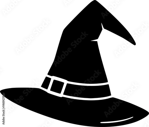 A hand drawn icon depicting a witch hat
