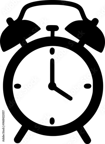 Alarm clock icon in doodle style

