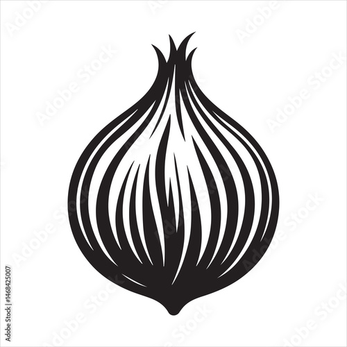 Abstract Garlic Vector Art for Creative Food Projects
