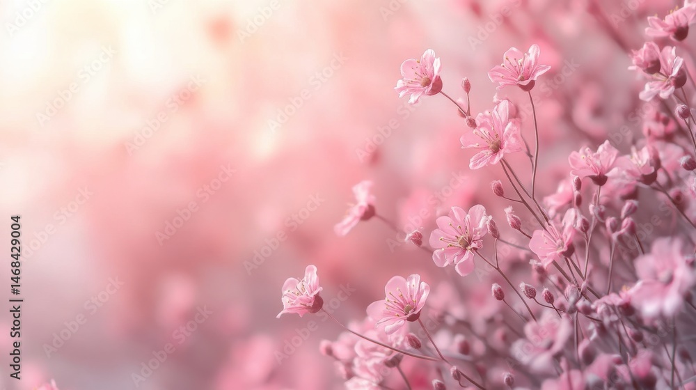 Soft pink blossoms bathed in sunlight. Delicate petals and gentle light create a serene springtime scene. Soft pink blossoms bathed in sunlight. Delicate petals and gentle light create a serene springtime scene.