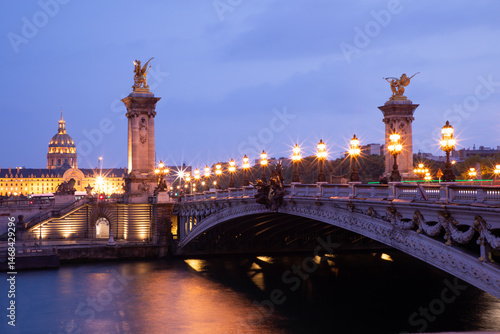 Beautiful view of Pont Alexandre III in Paris, France