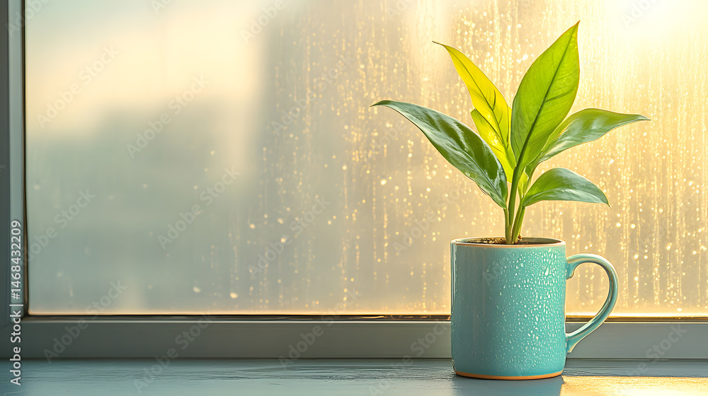 green plant in the window green plant in the window