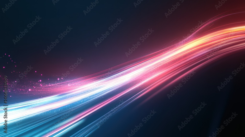 Dynamic abstract design with vibrant light streaks and glowing particles. Dynamic abstract design with vibrant light streaks and glowing particles.