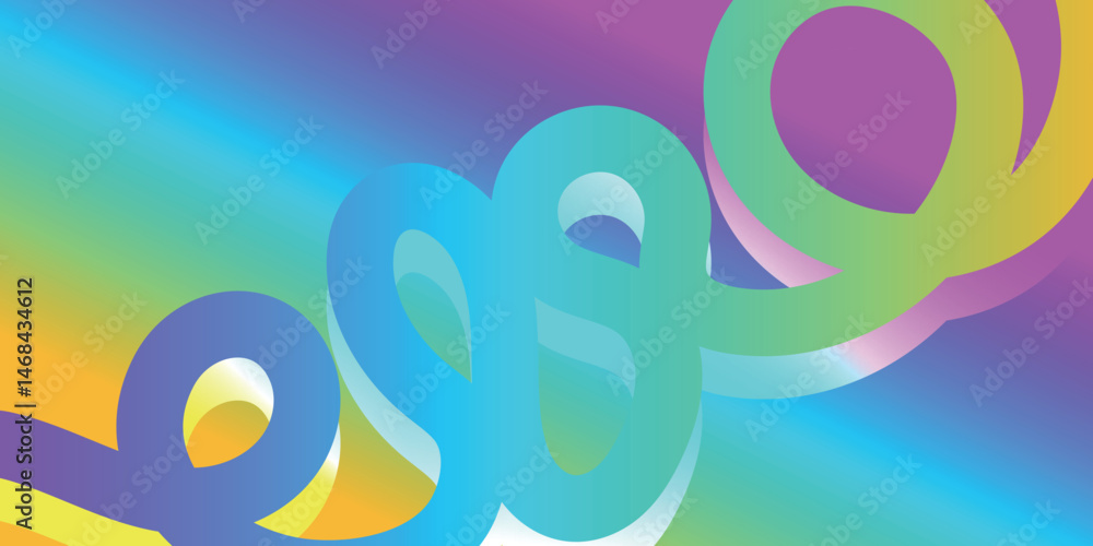 Obraz premium グラデーション カラフル 幾何学 模様 背景