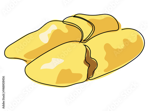 Durian, in continuous line, draws on a white background.