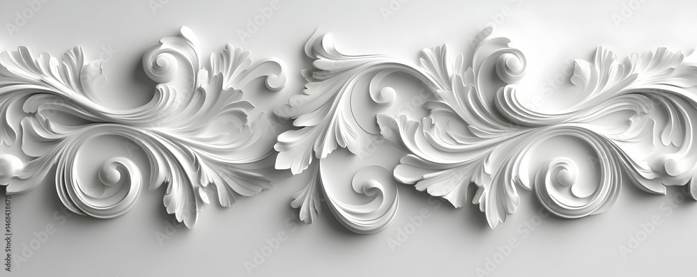 Elegant White 3D Ornament Elegant White 3D Ornament