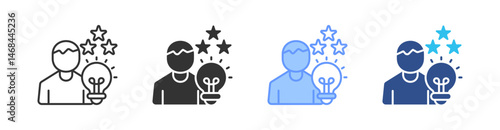 Expert Multi Style Icon Set Vector 