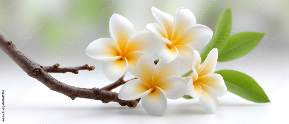 Fototapeta premium bright yellow and white flower with curved petals