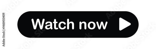 watch now video play button sign. flat style. Vector illustration