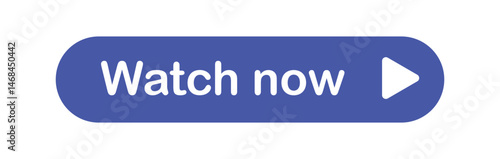watch now video play button sign. flat style. Vector illustration