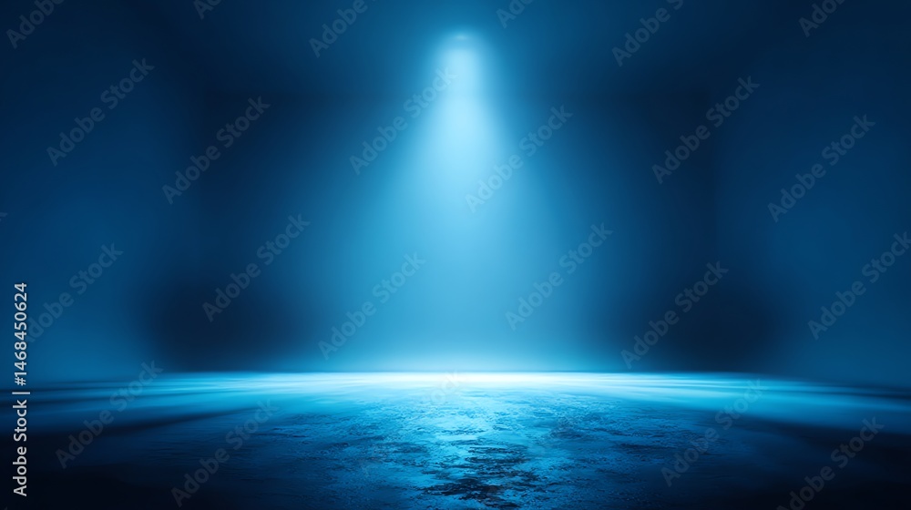 Obraz premium Elevate your projects with this deep blue gradient studio background! Perfect for photography, videos, and designs—clean, professional, and versatile