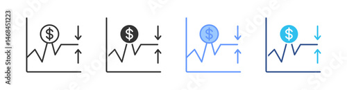 Volatility Multi Style Icon Set Vector 