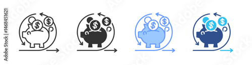 Recovery Multi Style Icon Set Vector 