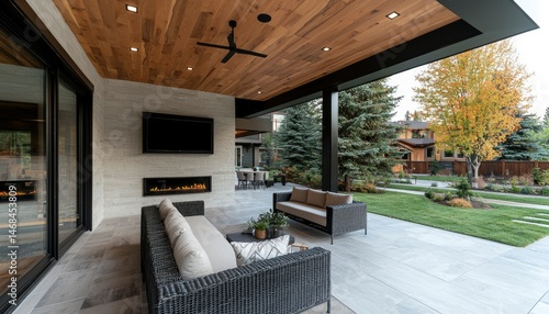 Modern outdoor living space