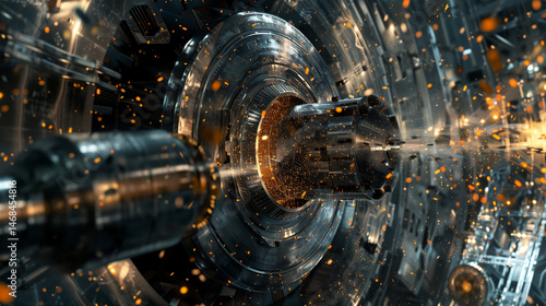 Metal grinding, internal grinding with an abrasive wheel on a high-speed spindle of a circular grinding machine. 