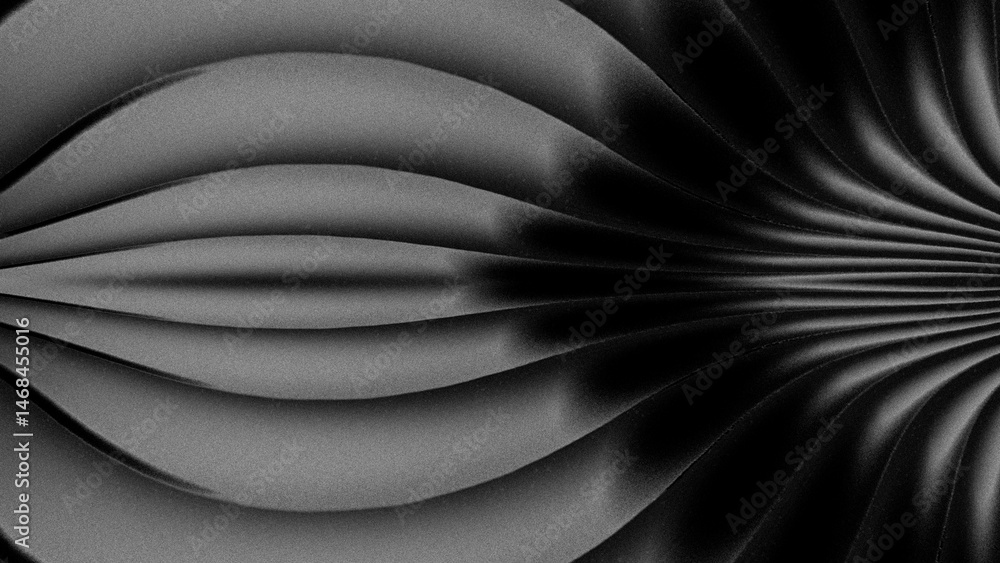 Obraz premium metallic black background with curved lines and soft light effects
