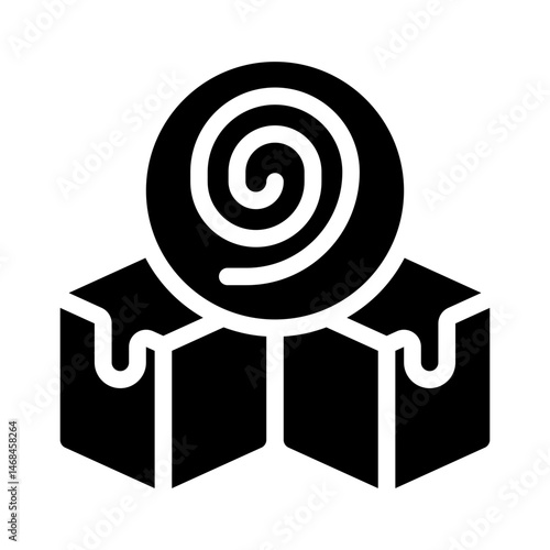 caramel glyph icon