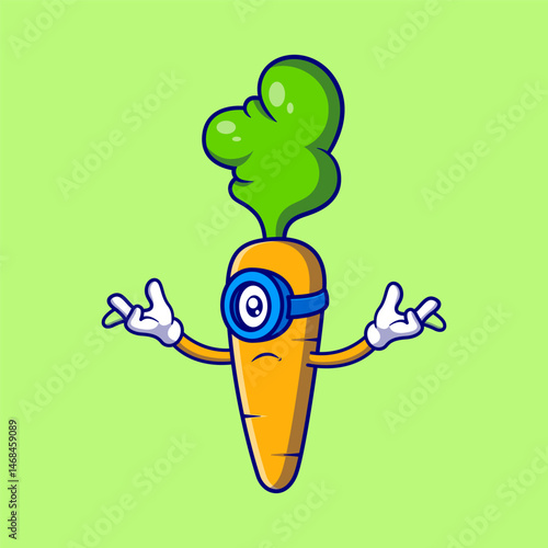 Cute Carrot Illustration in Education Theme