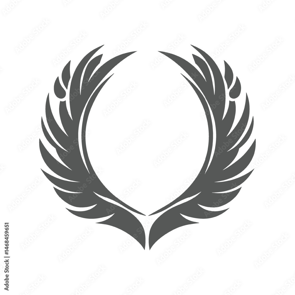 Fototapeta premium Symmetrical Wings Emblem design illustration