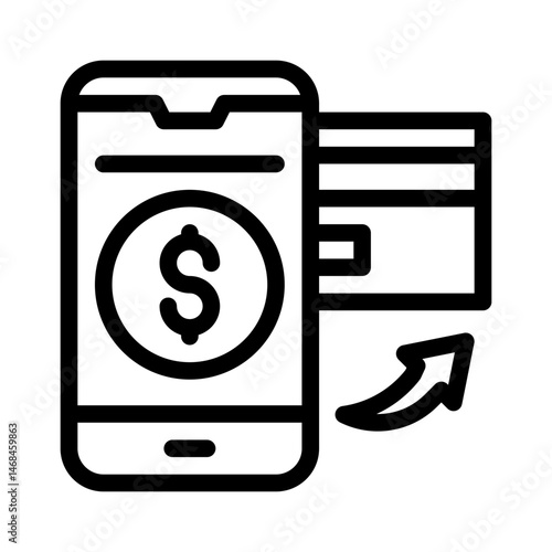 mobile line icon