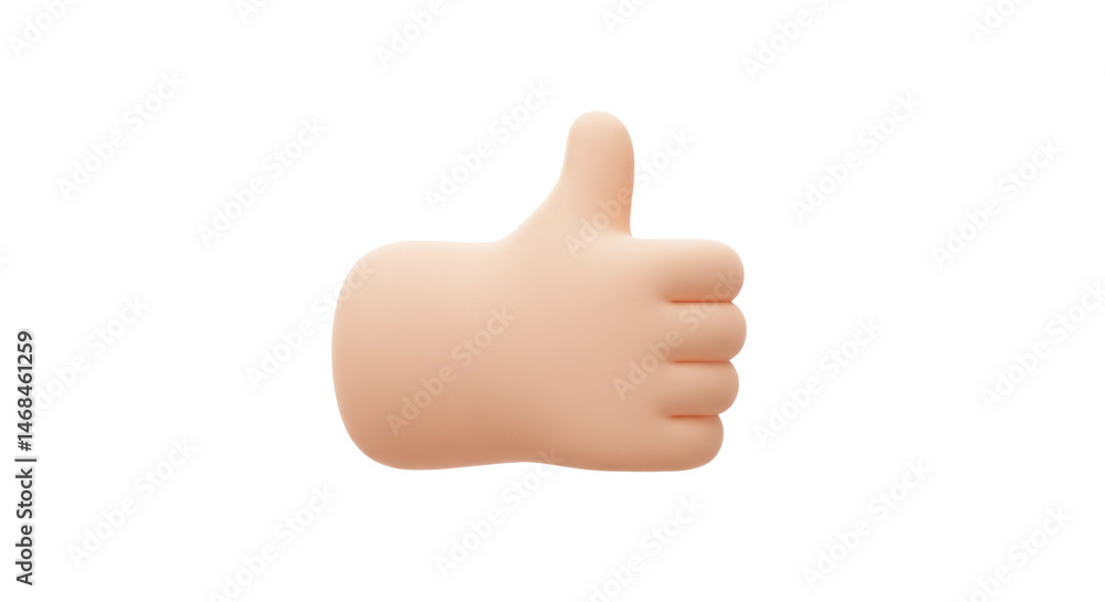 Thumbs up! Positive 3D hand gesture. Thumbs up! Positive 3D hand gesture.