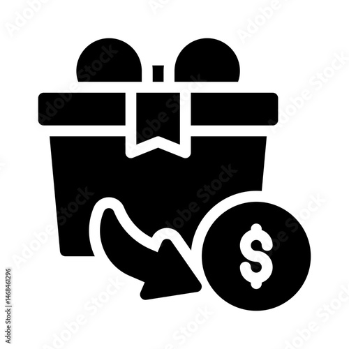 gift card glyph icon