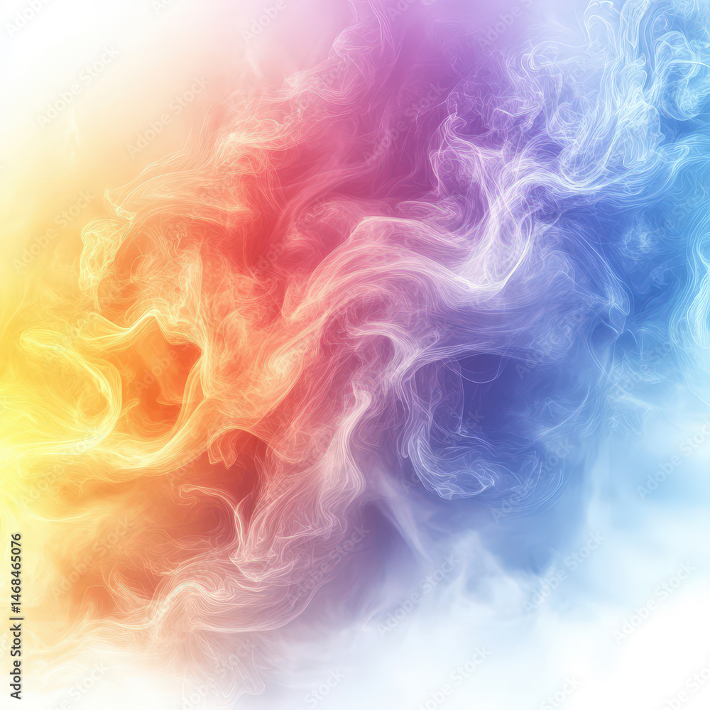 A colorful smokey background with a yellow and blue swirl A colorful smokey background with a yellow and blue swirl