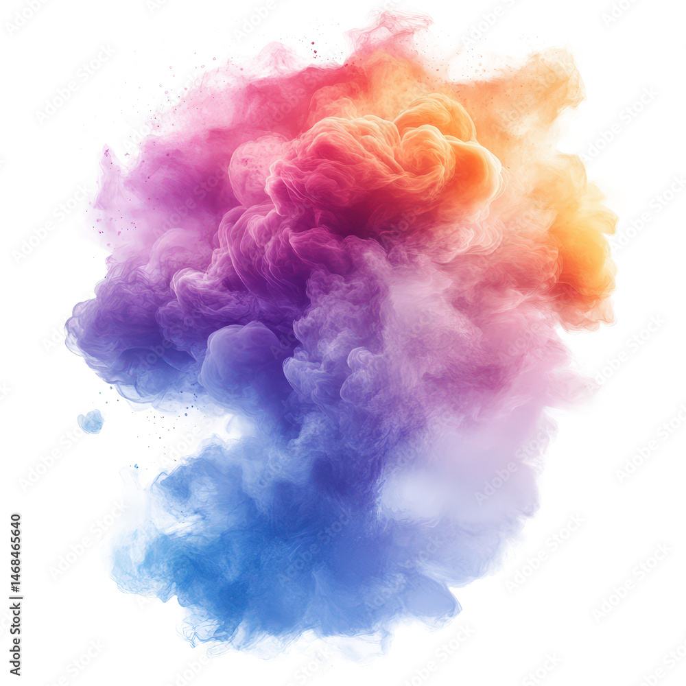 Fototapeta premium A colorful cloud of smoke with a rainbow of colors