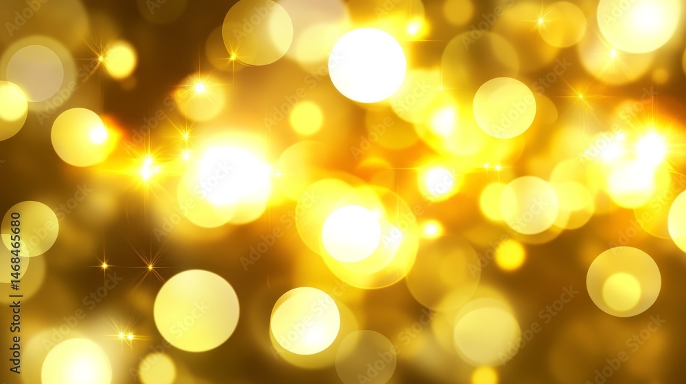 Golden Bokeh Background - Festive Abstract Design Golden Bokeh Background - Festive Abstract Design