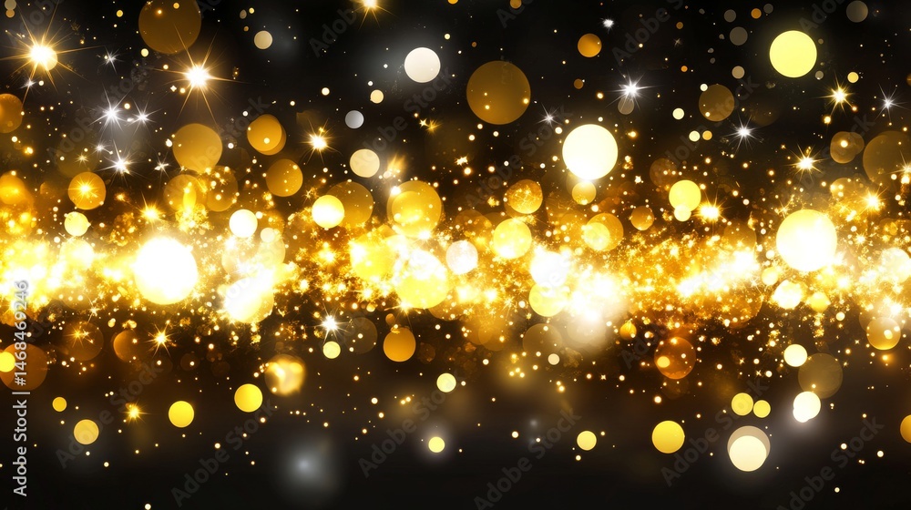 Obraz premium Golden Bokeh Lights Background