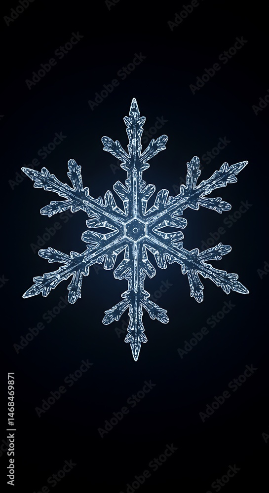 Snowflake on Dark Background Snowflake on Dark Background