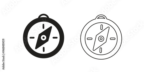 compas vector icon isolated on transparent background, compas logo design