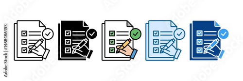 Accomplish Icon Set Multiple Style Collection