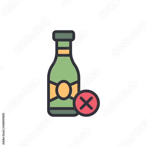 Symbolic representation for the restriction or prohibition of alcohol usage