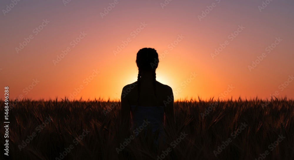 Silhouette of person at sunset (1) Silhouette of person at sunset (1)