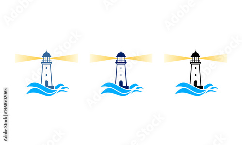 illustration of a  lighthouse on the island