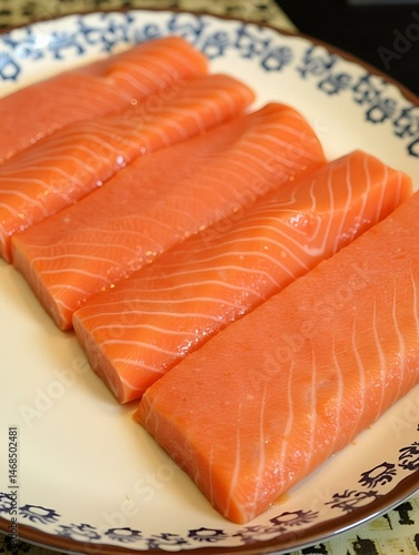 Fresh Raw Salmon Fillets Ready for Cooking