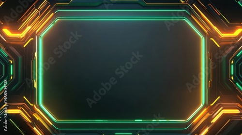 Wallpaper Mural Futuristic Abstract Background with Neon Lights and Geometric Shapes for Artistic Designs and Digital Media Torontodigital.ca