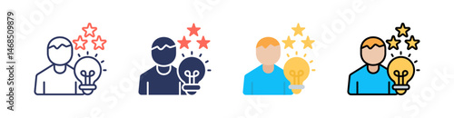 Expert Multi Style Icon Set Vector 